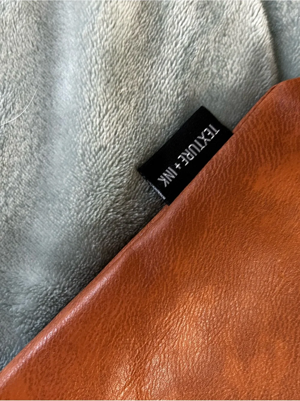 Rust Brown Faux Leather Pillow Case